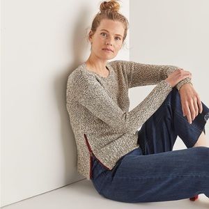 Reitmans Side Zipper Marled Sweater Size LG